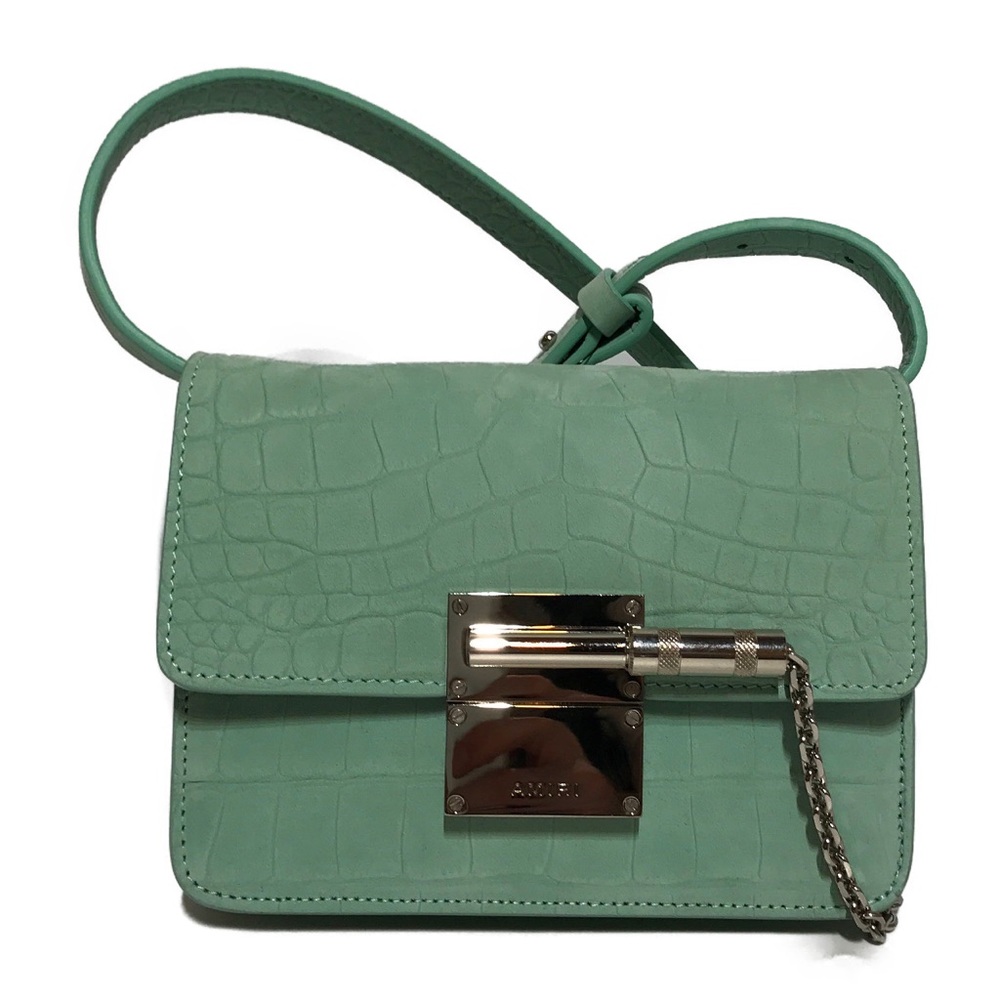 Amiri New green suede croc bag